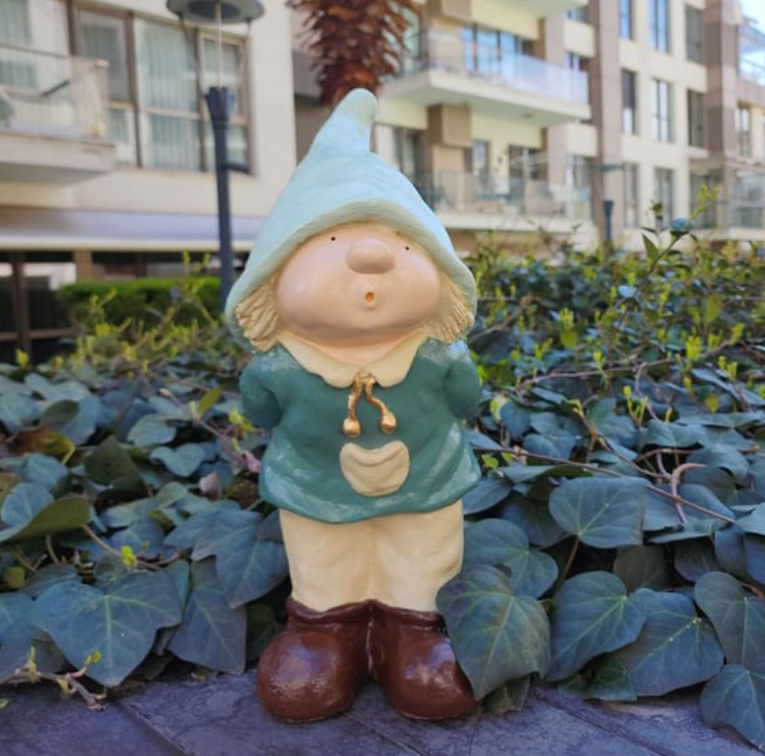 Little Boy Garden Gnome Statue, Boy Gnome Sculpture for Garden Decor, Handcrafted Little Boy Gnome Statue, Outdoor Garden Gnome Statue