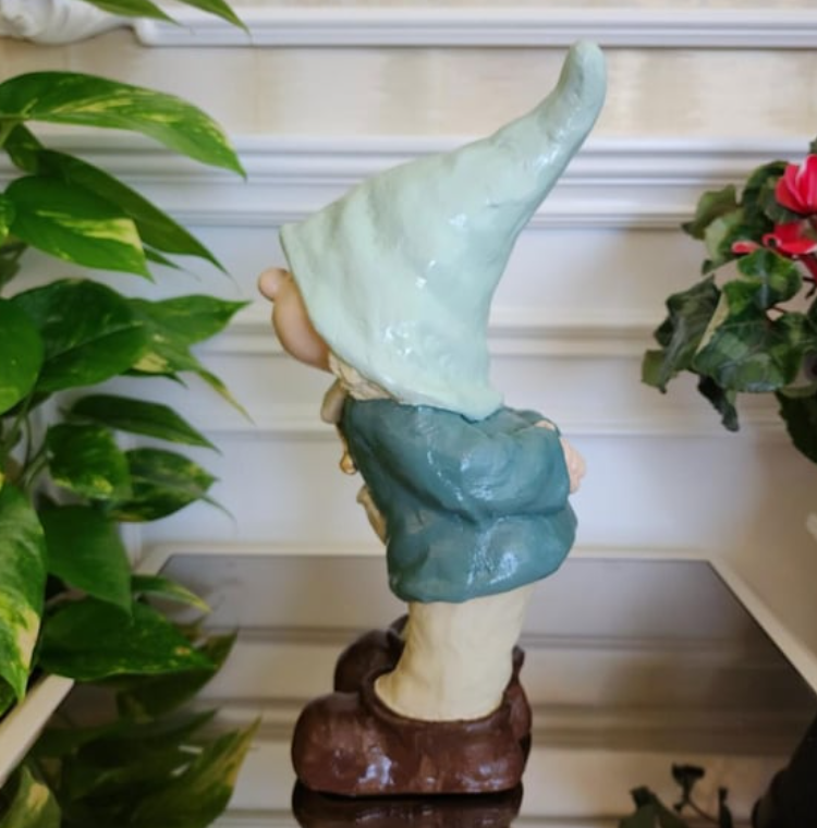 Little Boy Garden Gnome Statue, Boy Gnome Sculpture for Garden Decor, Handcrafted Little Boy Gnome Statue, Outdoor Garden Gnome Statue