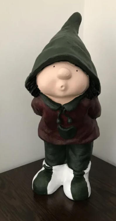 Little Boy Garden Gnome Statue, Boy Gnome Sculpture for Garden Decor, Handcrafted Little Boy Gnome Statue, Outdoor Garden Gnome Statue
