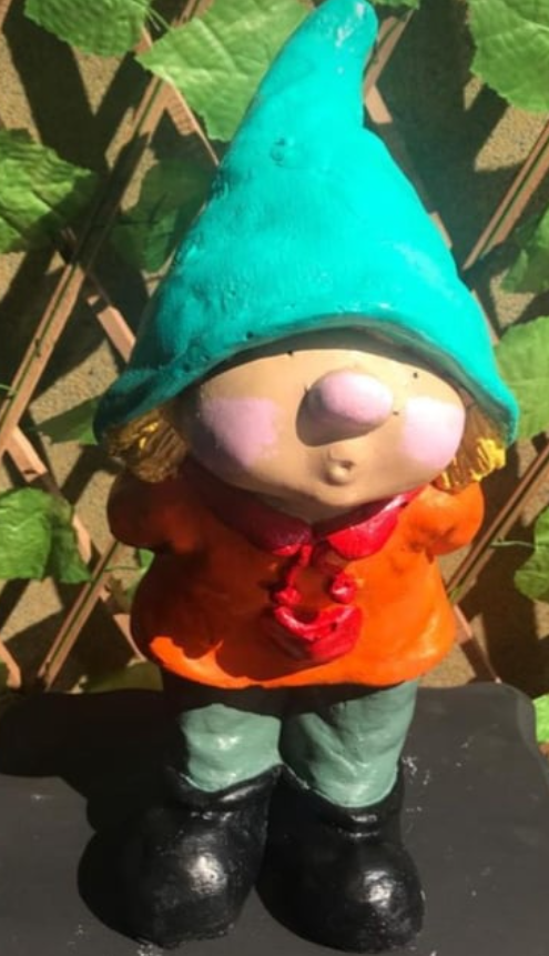 Little Boy Garden Gnome Statue, Boy Gnome Sculpture for Garden Decor, Handcrafted Little Boy Gnome Statue, Outdoor Garden Gnome Statue