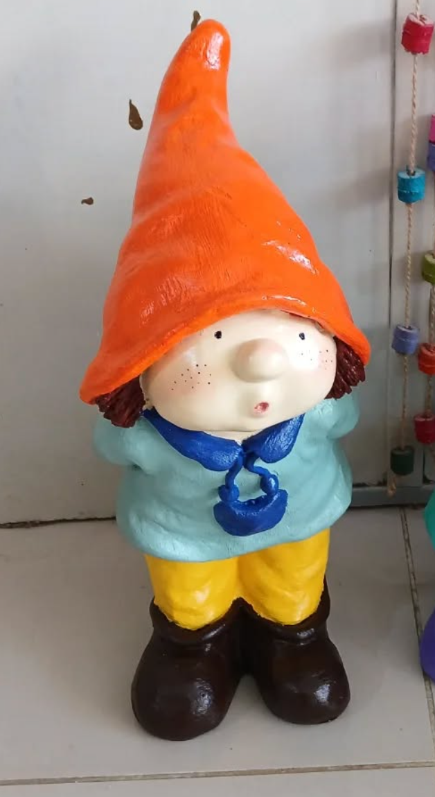 Little Boy Garden Gnome Statue, Boy Gnome Sculpture for Garden Decor, Handcrafted Little Boy Gnome Statue, Outdoor Garden Gnome Statue