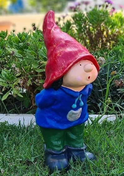 Little Boy Garden Gnome Statue, Boy Gnome Sculpture for Garden Decor, Handcrafted Little Boy Gnome Statue, Outdoor Garden Gnome Statue