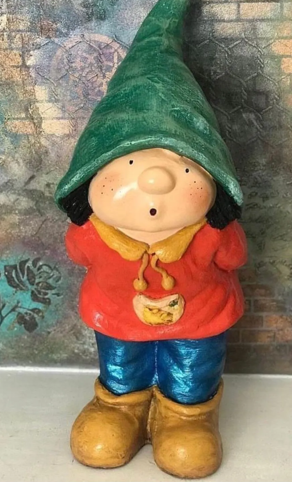 Little Boy Garden Gnome Statue, Boy Gnome Sculpture for Garden Decor, Handcrafted Little Boy Gnome Statue, Outdoor Garden Gnome Statue