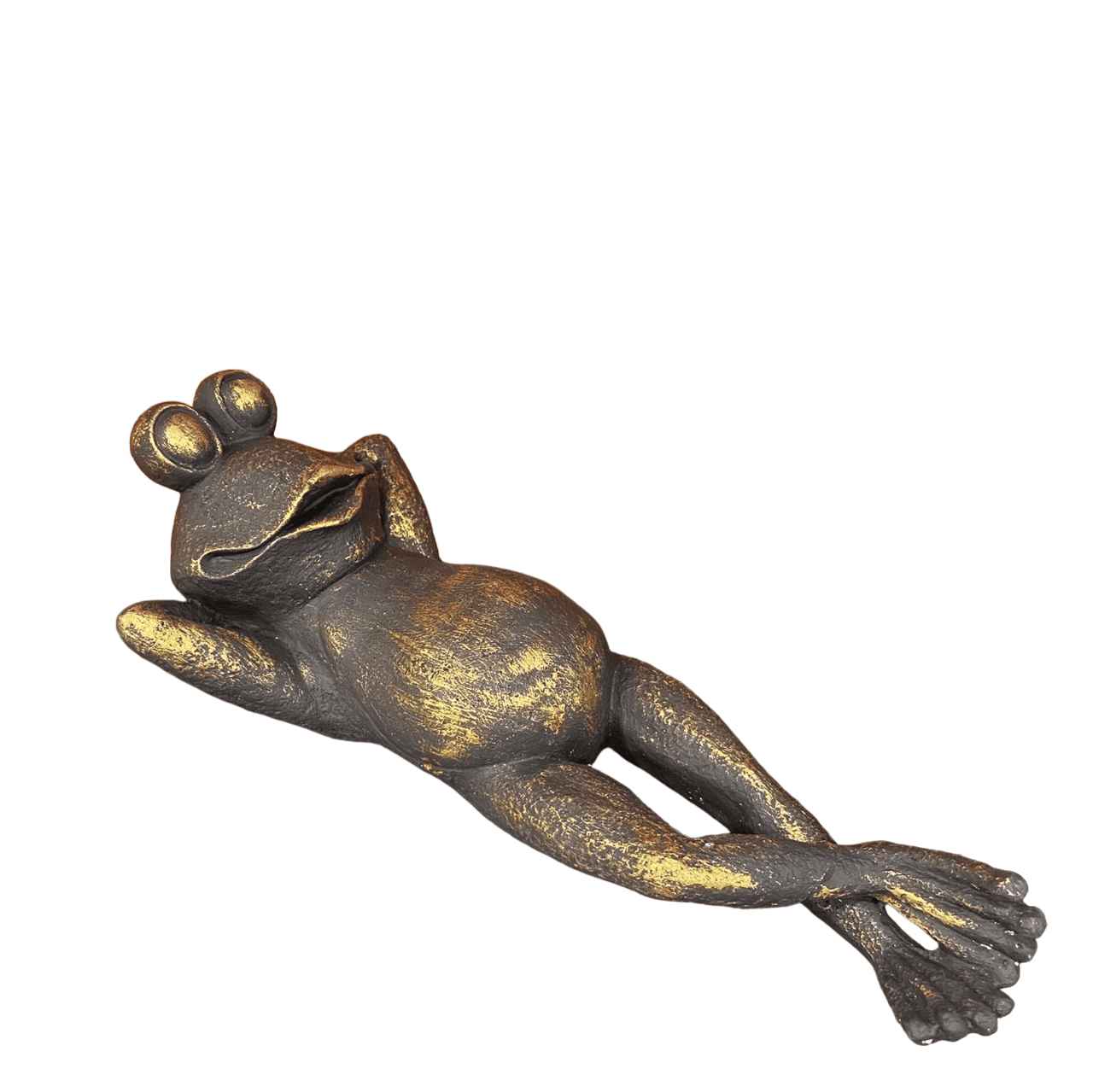 Lying Frog Statue in Swimsuit, Relaxing Frog Figurine, Frog Poolside Statue, Lying Frog Garden Decor, Frog Lounge Statue, Frog Sculpture