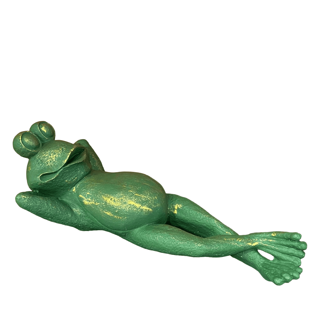 Lying Frog Statue in Swimsuit, Relaxing Frog Figurine, Frog Poolside Statue, Lying Frog Garden Decor, Frog Lounge Statue, Frog Sculpture