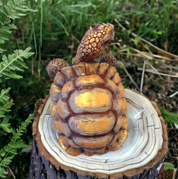 Realistic Turtle Decor Statue, Large Turtle Decorative Statue, Garden Turtle Statue, Hand-Painted Turtle Decor for Home, Tortoise Sculpture