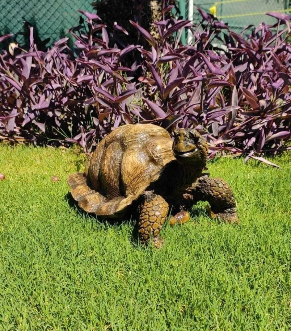 Realistic Turtle Decor Statue, Large Turtle Decorative Statue, Garden Turtle Statue, Hand-Painted Turtle Decor for Home, Tortoise Sculpture