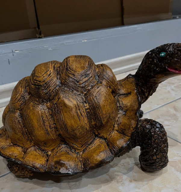 Realistic Turtle Decor Statue, Large Turtle Decorative Statue, Garden Turtle Statue, Hand-Painted Turtle Decor for Home, Tortoise Sculpture