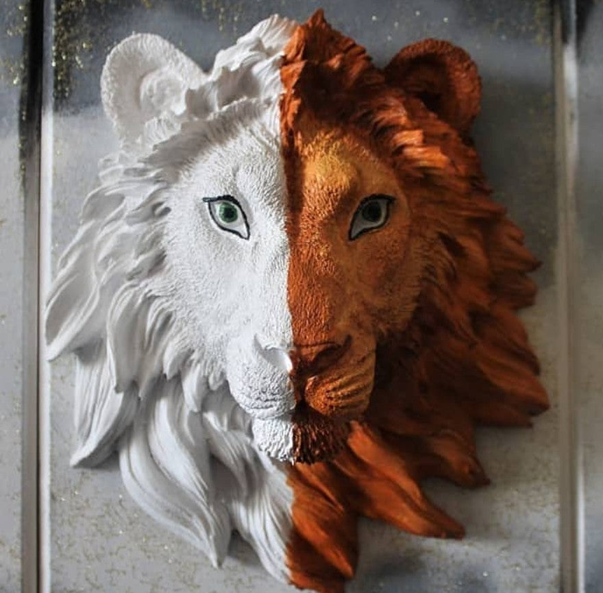 Lion Head Wall Decor, Jungle Theme Art, Modern Wildlife Wall Decor, Majestic Lion Head Wall Decor, Animal Wall Decor, Lion Head Wall Statue, Lion Head Wall Sculpture, Lion Head Wall Objects