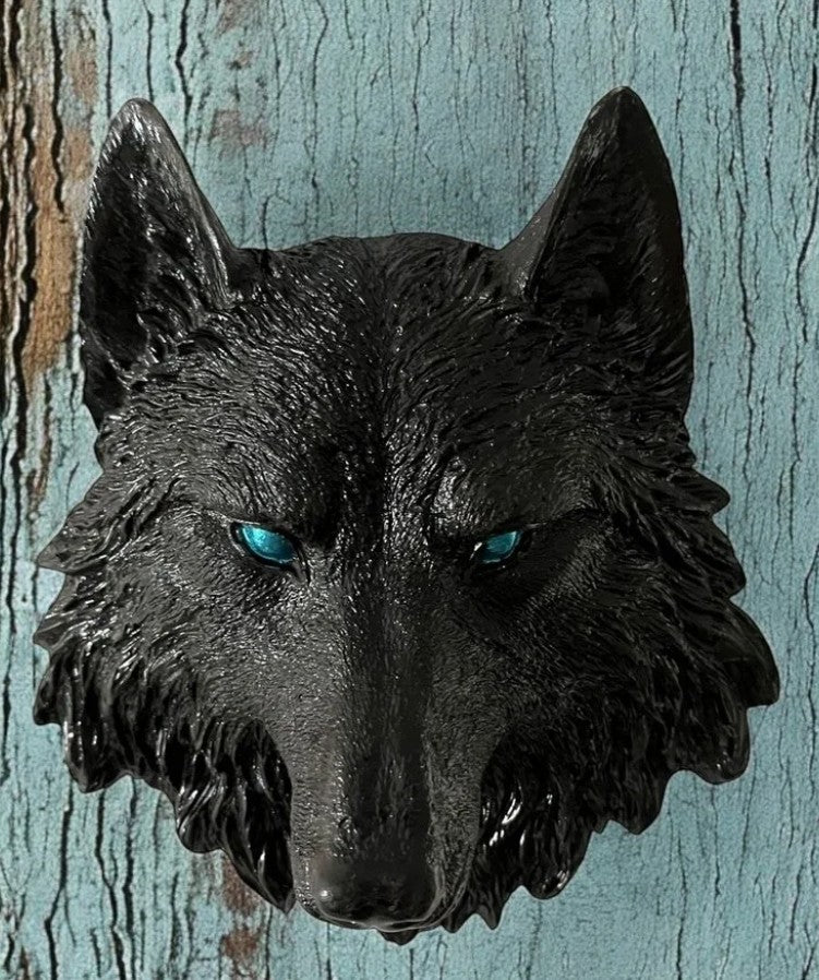 Handmade 3D Wolf Wall Art, Wild Animal Decor, Wolf Head Sculpture, Dog Statue