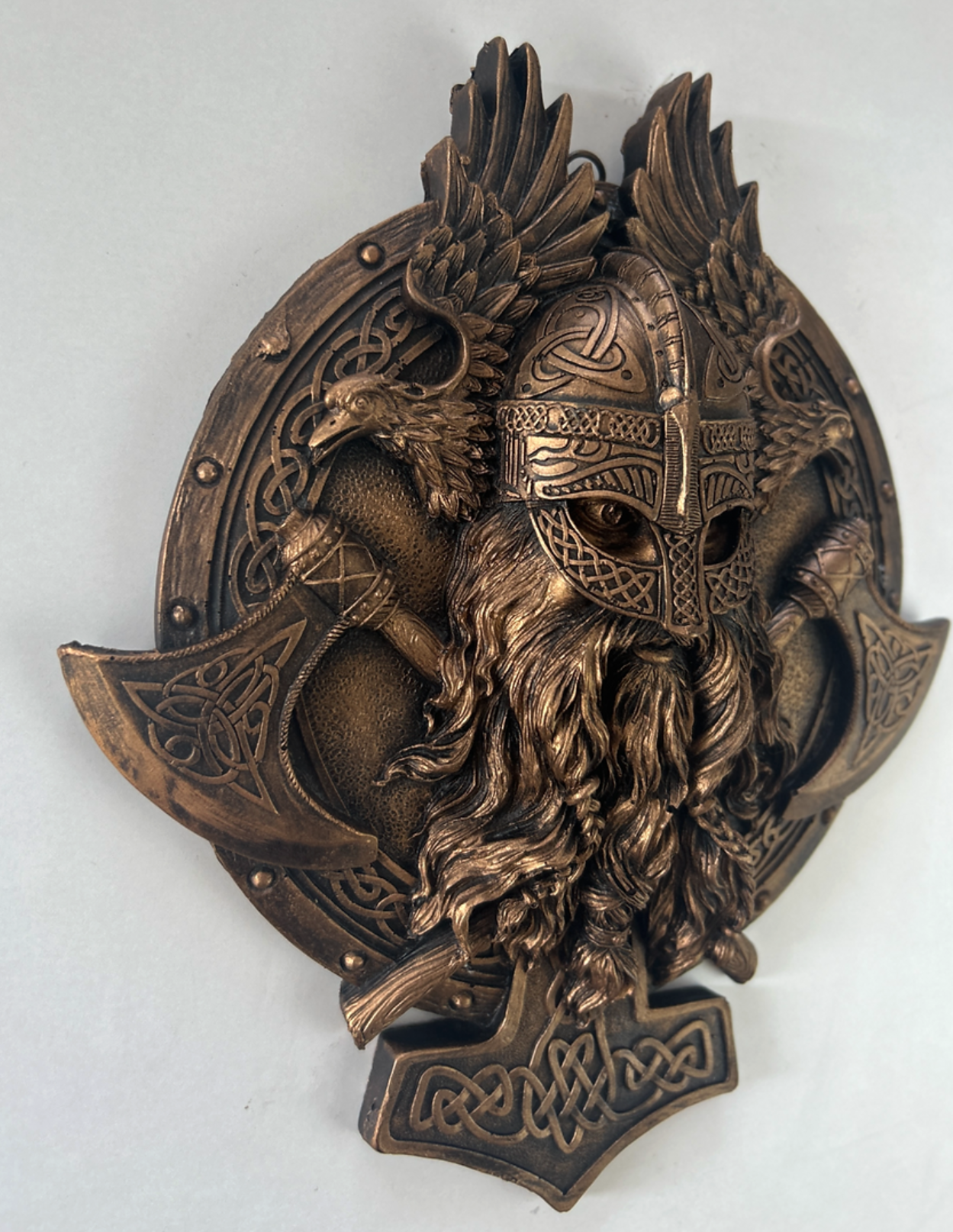 3D Viking Wall Sculpture, Viking Wall Art, Polyester Viking Wall Statue, 3D Norse Viking Head Wall Statue, Viking Warrior Wall Sculpture