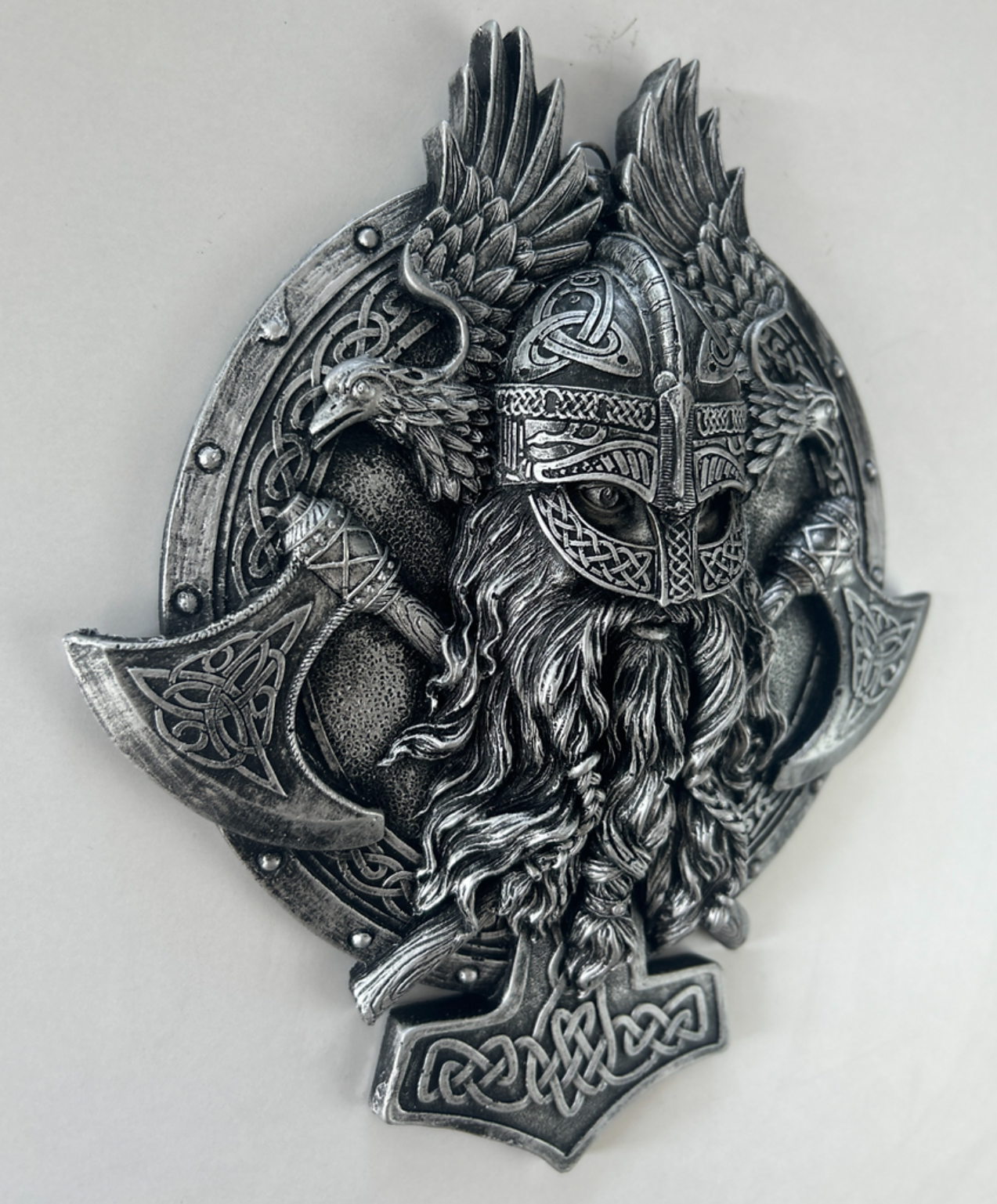 3D Viking Wall Sculpture, Viking Wall Art, Polyester Viking Wall Statue, 3D Norse Viking Head Wall Statue, Viking Warrior Wall Sculpture