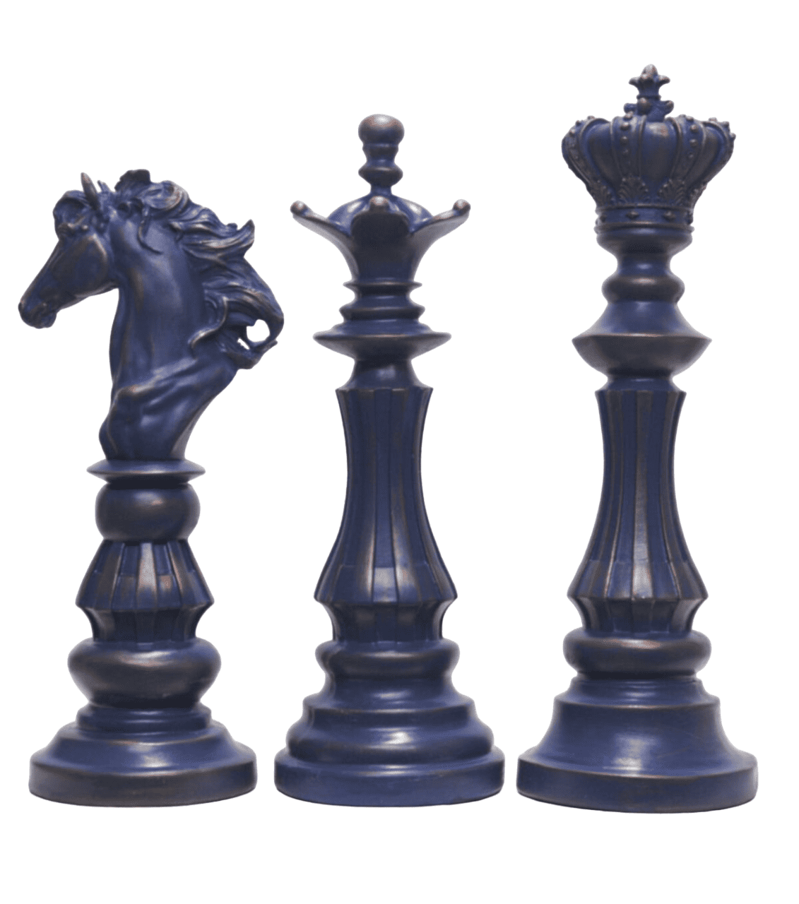 Chess Statues Set of 3, Chess Art Sculptures, Decorative Chess Statues, Chess Sculpture, Chess Lover Gift Set, Chess Decor, Chess Statue, Chess Decor, Chess Objects
