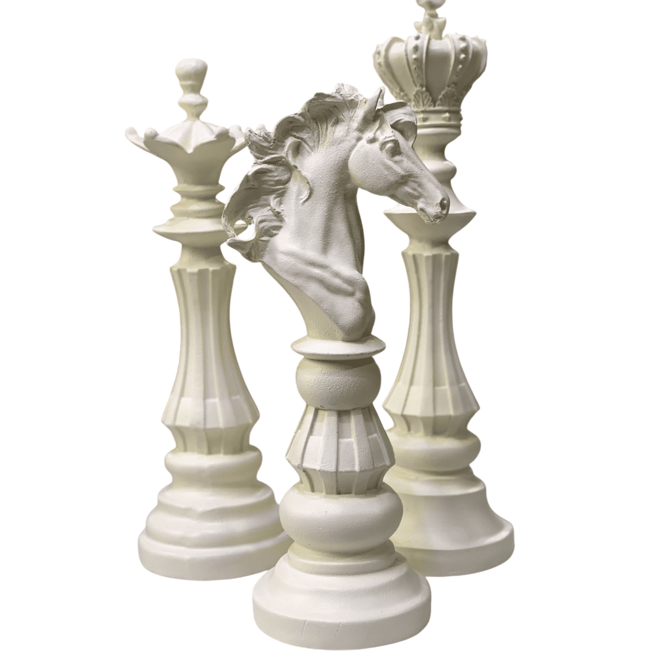 Chess Statues Set of 3, Chess Art Sculptures, Decorative Chess Statues, Chess Sculpture, Chess Lover Gift Set, Chess Decor, Chess Statue, Chess Decor, Chess Objects