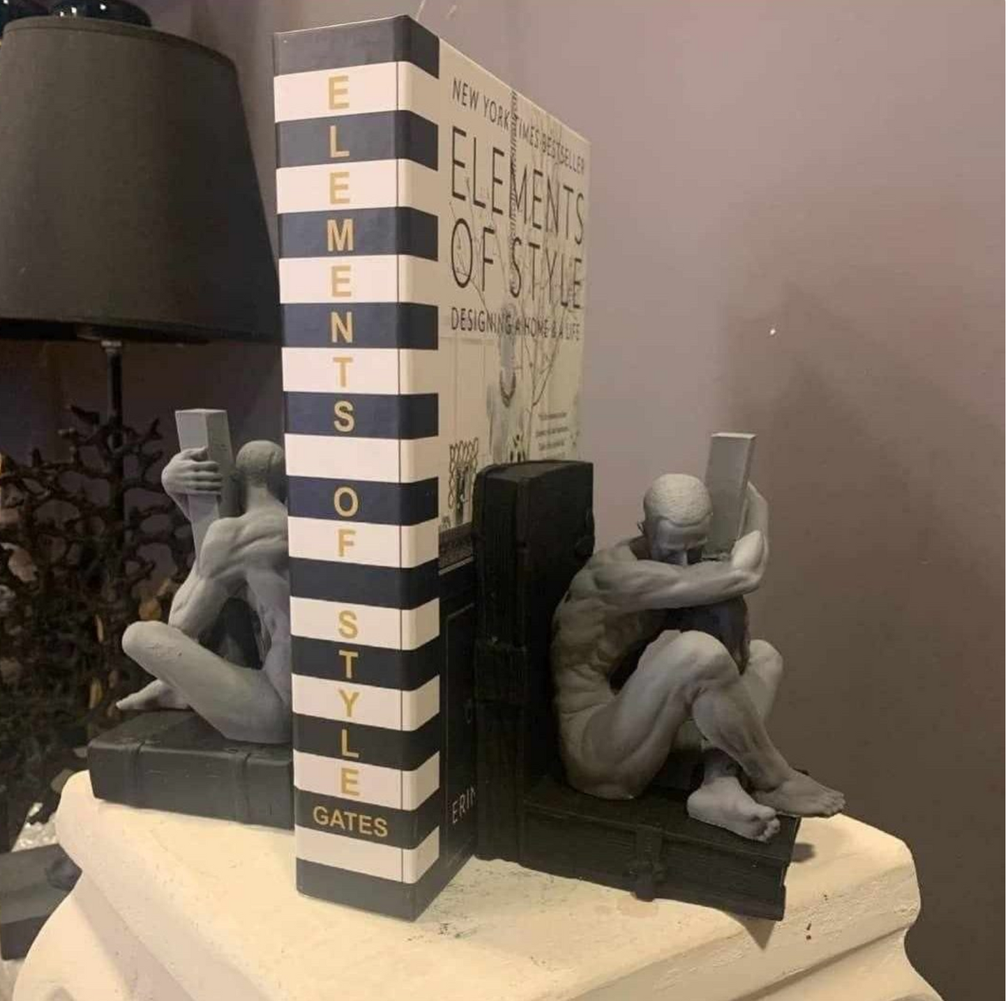 Abstract Man Bookends, Modern Abstract Male Bookends, Artistic Human Bookends, Polyester Abstract Man Bookend, Minimalist Man Bookends