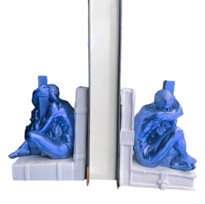 Abstract Man Bookends, Modern Abstract Male Bookends, Artistic Human Bookends, Polyester Abstract Man Bookend, Minimalist Man Bookends
