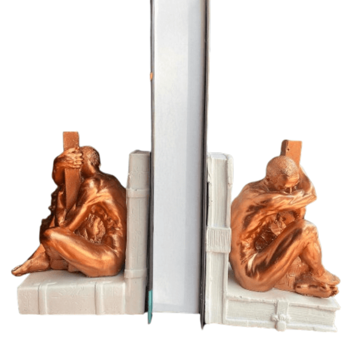 Abstract Man Bookends, Modern Abstract Male Bookends, Artistic Human Bookends, Polyester Abstract Man Bookend, Minimalist Man Bookends