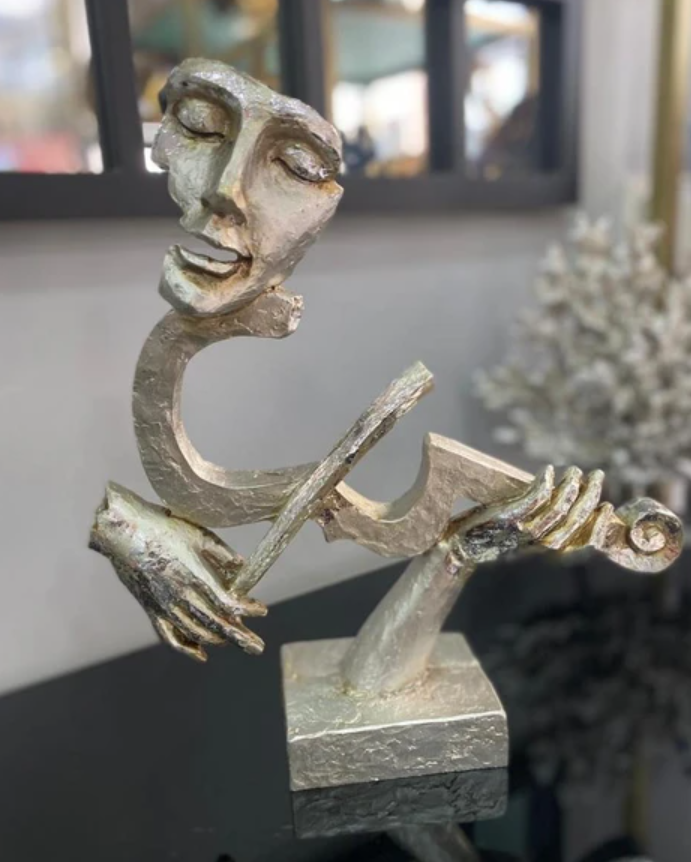Violin Player Sculpture, Violin Player Figurine, Musician Figurine, Violinist Statue, Violinist Figurine, Violinist Sculpture, Violin Decor
