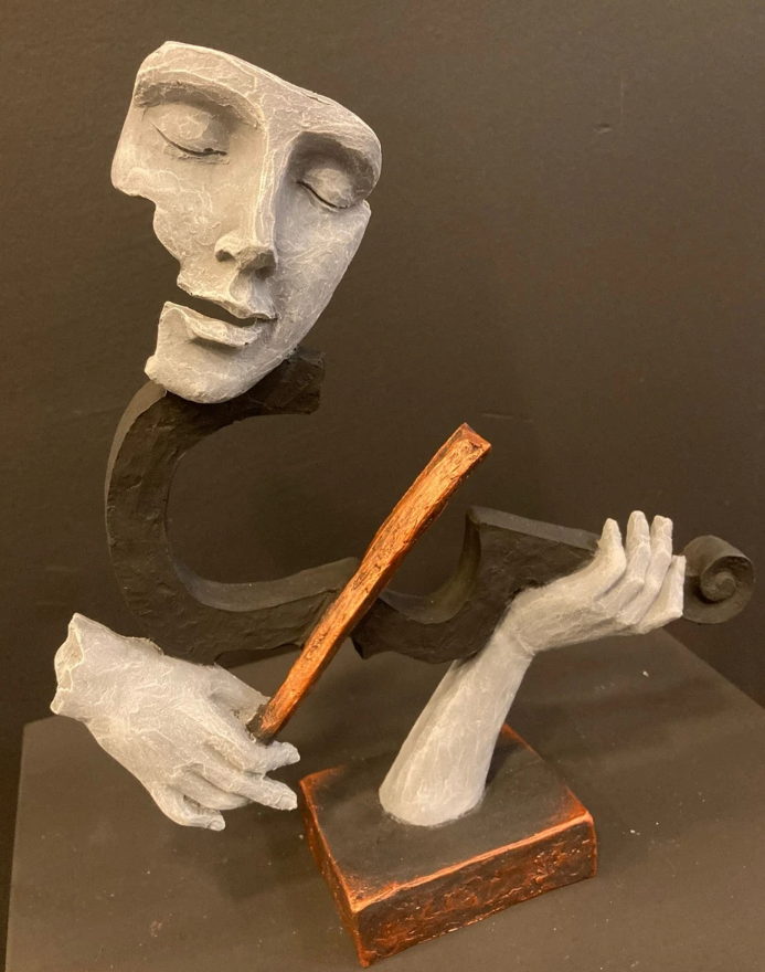 Violin Player Sculpture, Violin Player Figurine, Musician Figurine, Violinist Statue, Violinist Figurine, Violinist Sculpture, Violin Decor