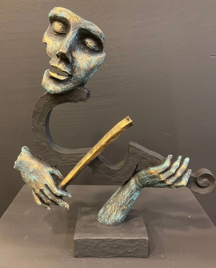 Violin Player Sculpture, Violin Player Figurine, Musician Figurine, Violinist Statue, Violinist Figurine, Violinist Sculpture, Violin Decor