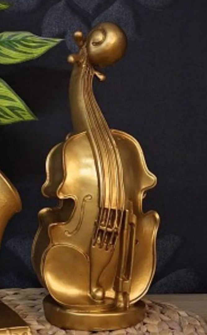 Handmade Violin Decor, Abstract Music Sculpture, Modern Musician Gift, Handmade Abstract Violin Statue, Handmade Violin Art Statue