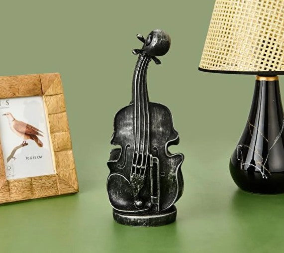Handmade Violin Decor, Abstract Music Sculpture, Modern Musician Gift, Handmade Abstract Violin Statue, Handmade Violin Art Statue