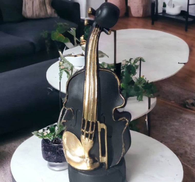 Handmade Violin Decor, Abstract Music Sculpture, Modern Musician Gift, Handmade Abstract Violin Statue, Handmade Violin Art Statue