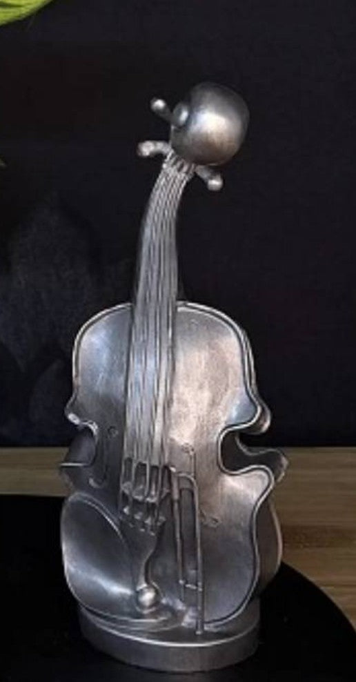 Handmade Violin Decor, Abstract Music Sculpture, Modern Musician Gift, Handmade Abstract Violin Statue, Handmade Violin Art Statue