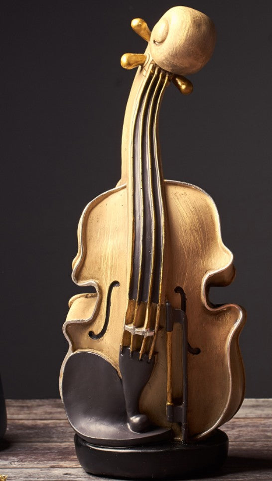 Handmade Violin Decor, Abstract Music Sculpture, Modern Musician Gift, Handmade Abstract Violin Statue, Handmade Violin Art Statue