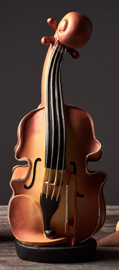 Handmade Violin Decor, Abstract Music Sculpture, Modern Musician Gift, Handmade Abstract Violin Statue, Handmade Violin Art Statue