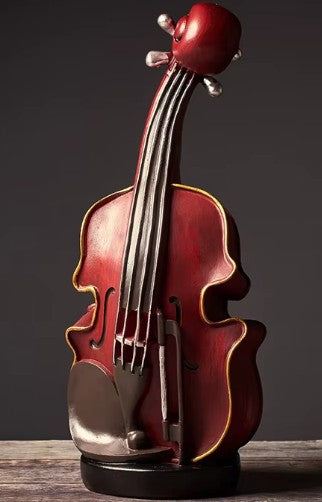 Handmade Violin Decor, Abstract Music Sculpture, Modern Musician Gift, Handmade Abstract Violin Statue, Handmade Violin Art Statue