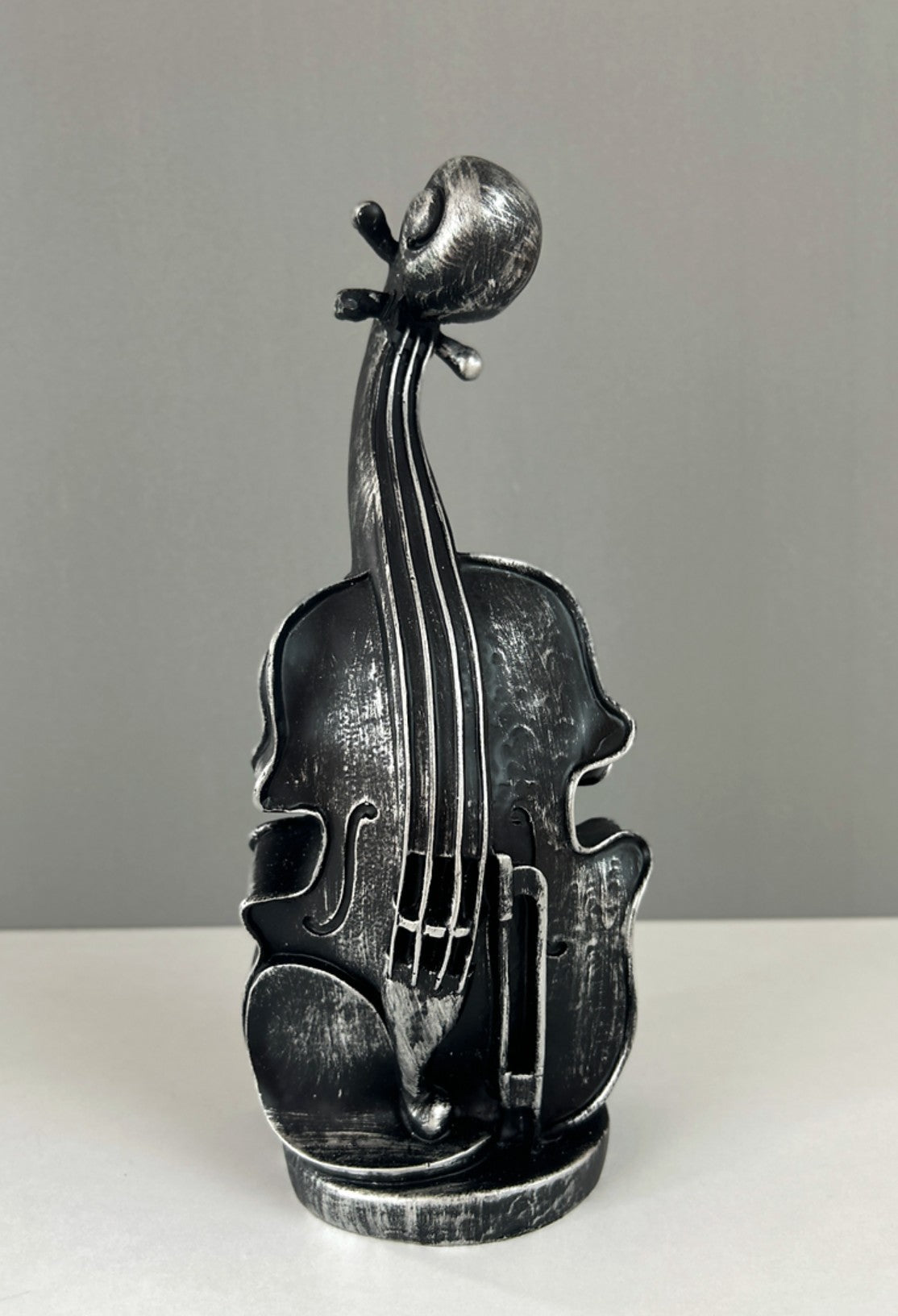 Handmade Violin Decor, Abstract Music Sculpture, Modern Musician Gift, Handmade Abstract Violin Statue, Handmade Violin Art Statue