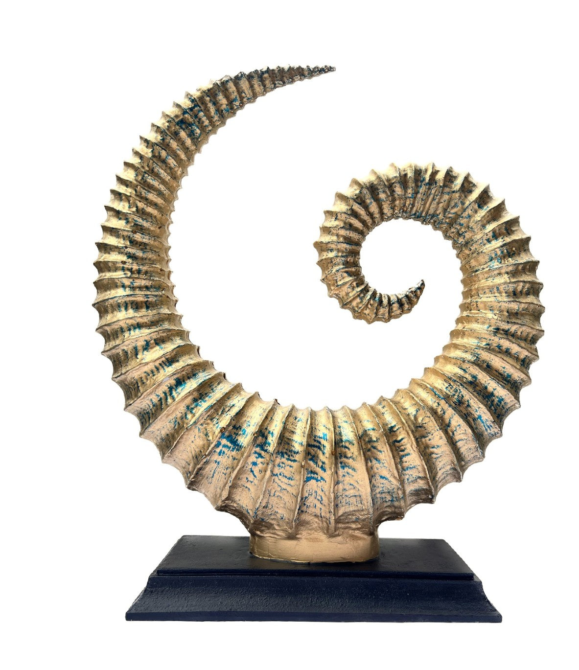 Handmade Fossil Decor Sculpture, Spiral Fossil Art Decor, Sea Shell Statue, Fossil Shell Statue, Modern Fossil Inspired Decor, Fossil Decor
