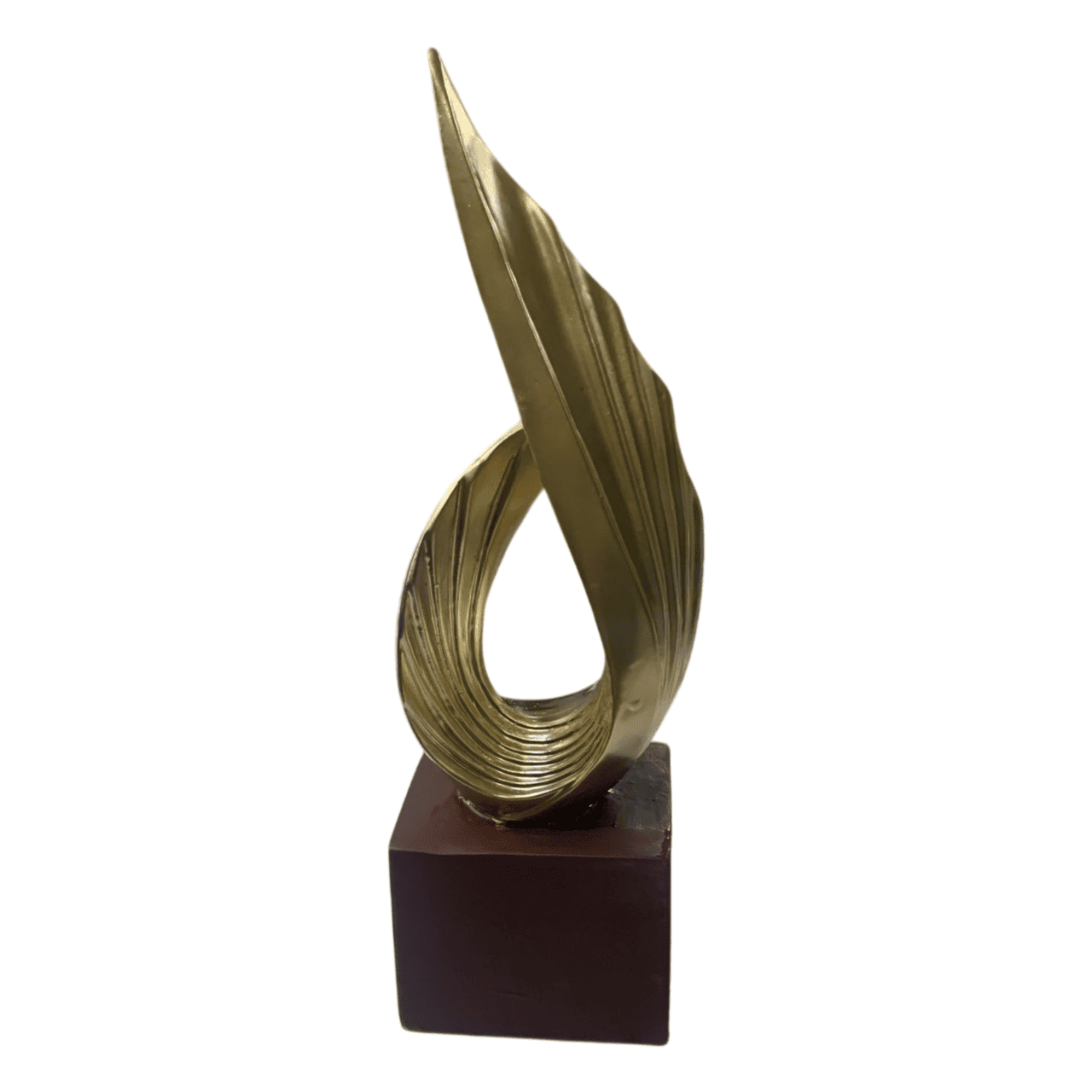 Handmade Abstract Wing Sculpture, Gold Black Modern Decor, Polyester Statue, Elegant Artistic Home Decor