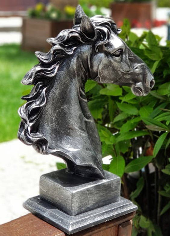 Elegant Horse Bust Statue, Horse Bust Figurine, Elegant Horse Head Bust, Rustic Horse Bust, Antique Horse Head Statue, Horse Head Bust Decor