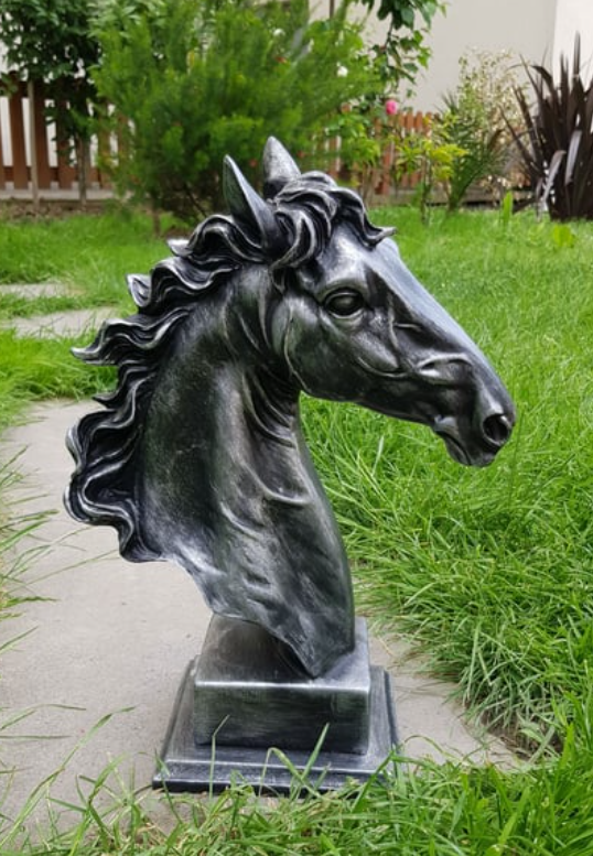 Elegant Horse Bust Statue, Horse Bust Figurine, Elegant Horse Head Bust, Rustic Horse Bust, Antique Horse Head Statue, Horse Head Bust Decor