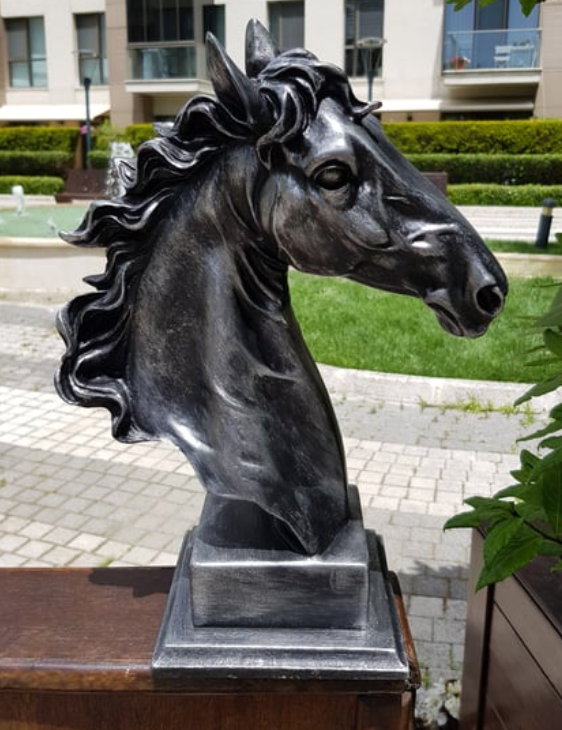 Elegant Horse Bust Statue, Horse Bust Figurine, Elegant Horse Head Bust, Rustic Horse Bust, Antique Horse Head Statue, Horse Head Bust Decor