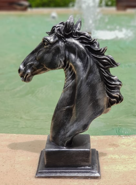 Elegant Horse Bust Statue, Horse Bust Figurine, Elegant Horse Head Bust, Rustic Horse Bust, Antique Horse Head Statue, Horse Head Bust Decor