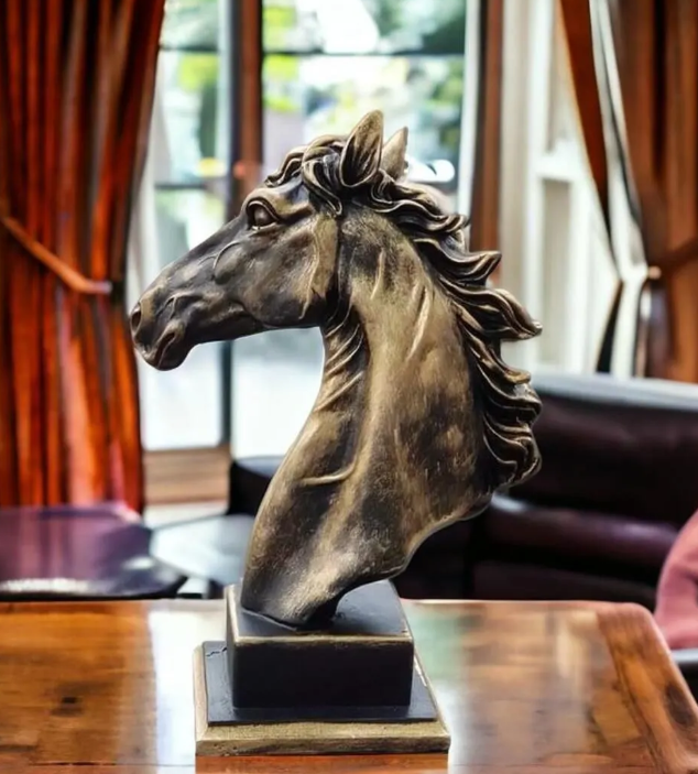 Elegant Horse Bust Statue, Horse Bust Figurine, Elegant Horse Head Bust, Rustic Horse Bust, Antique Horse Head Statue, Horse Head Bust Decor