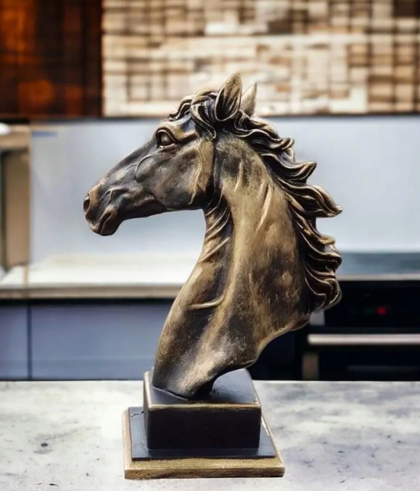 Elegant Horse Bust Statue, Horse Bust Figurine, Elegant Horse Head Bust, Rustic Horse Bust, Antique Horse Head Statue, Horse Head Bust Decor