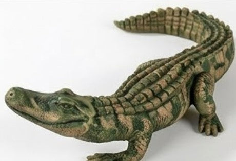 Crocodile Sculpture, Handcrafted Polyester Crocodile Decor, Polyester Crocodile Decor, Alligator Statue, Crocodile Statue for Modern Decor