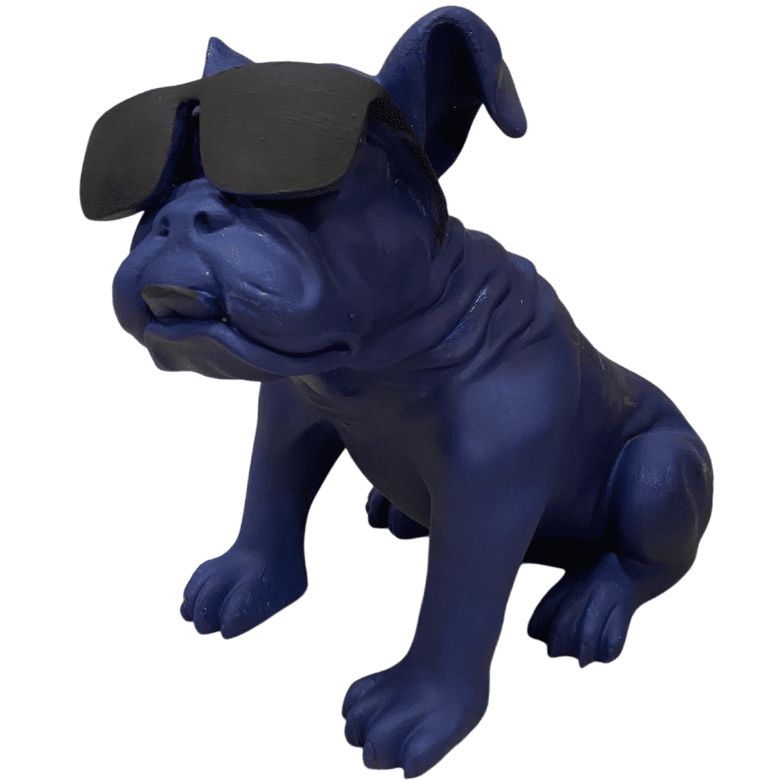 Handmade Bulldog Statue, Dog Decor with Glasses, Handmade Dog Statue, Bulldog Figurine with Glasses, Handmade Bulldog Sculpture