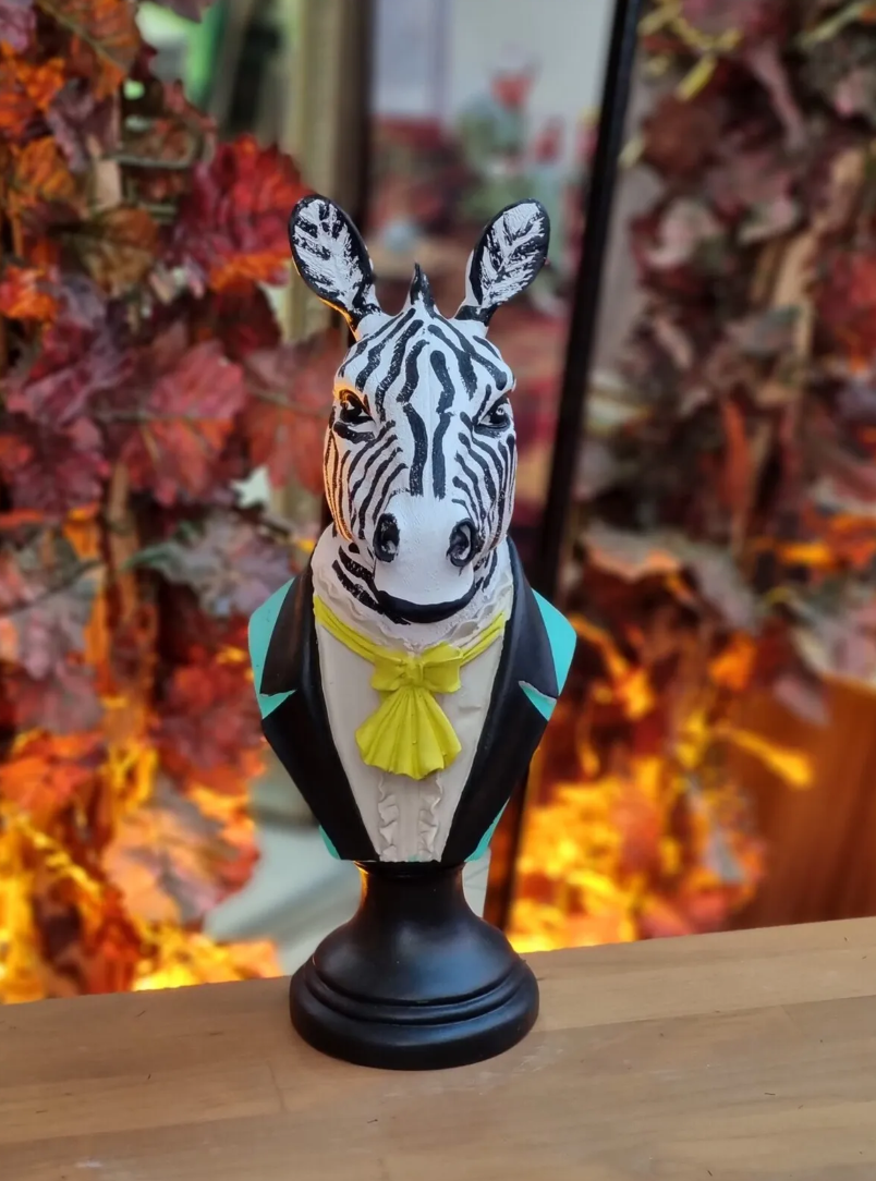 Zebra Head Bust Statue, Zebra Bust Statue, Zebra Bust Sculpture, Elegant Zebra Head Statue, Unique Zebra Head Statue, Zebra Head Sculpture