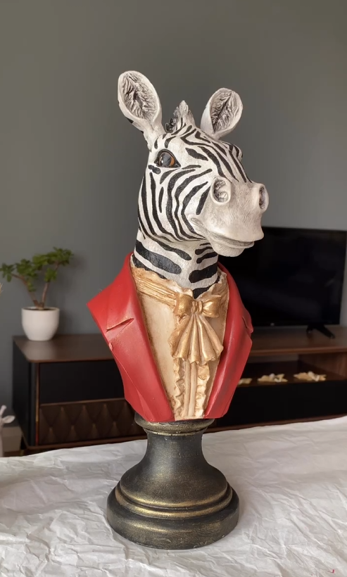 Zebra Head Bust Statue, Zebra Bust Statue, Zebra Bust Sculpture, Elegant Zebra Head Statue, Unique Zebra Head Statue, Zebra Head Sculpture