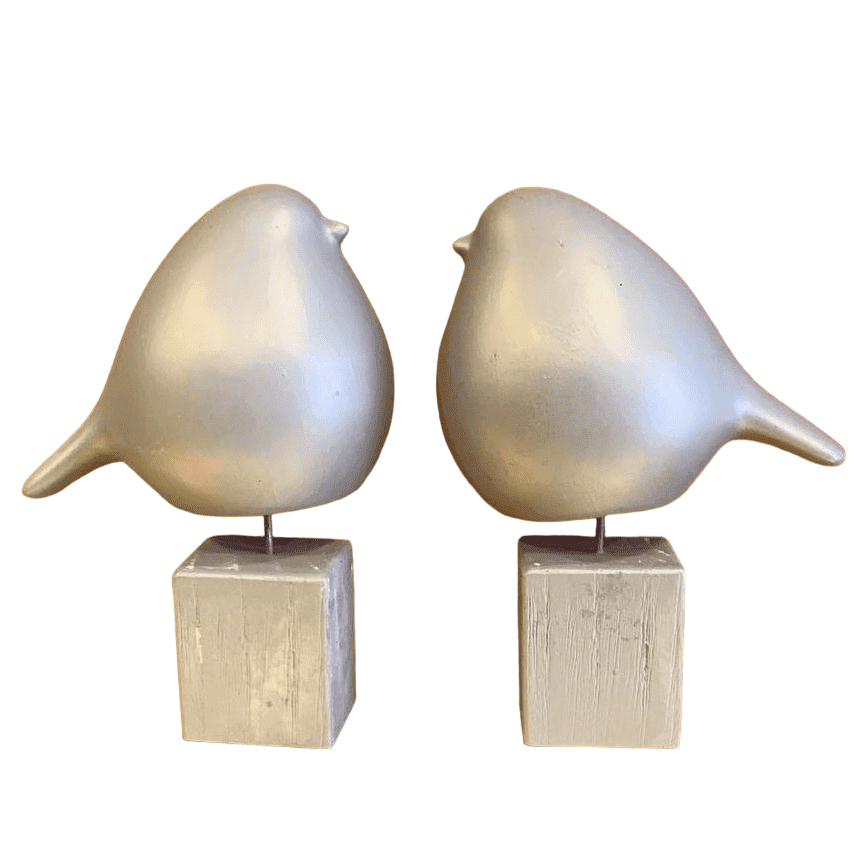 Handmade Bird Bookends Decor, Bird Bookends Sculpture Set, Bird Statue Bookend, Abstract Sculpture Bookends, Animal Bookends Decor