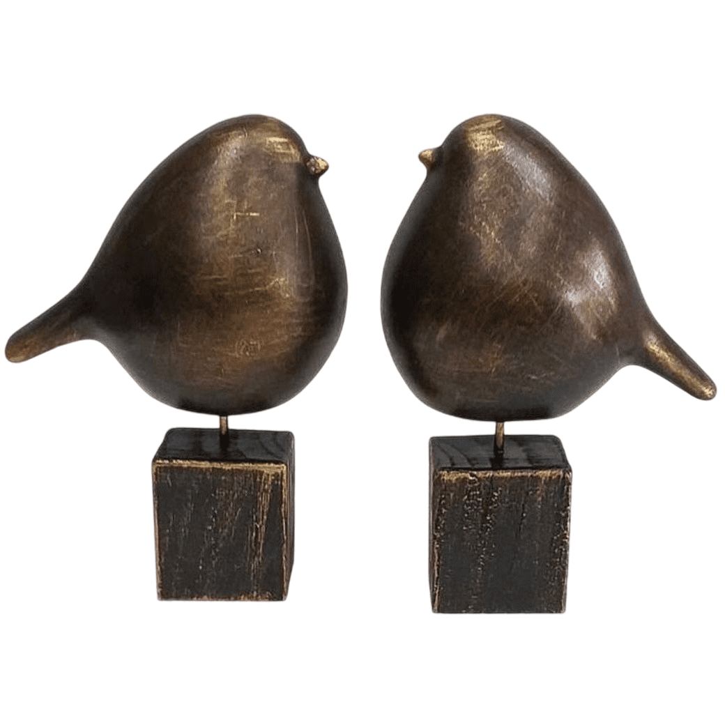 Handmade Bird Bookends Decor, Bird Bookends Sculpture Set, Bird Statue Bookend, Abstract Sculpture Bookends, Animal Bookends Decor