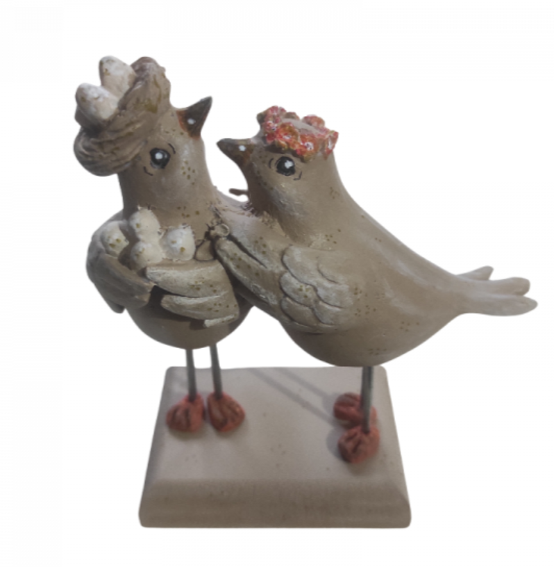 Romantic Bird Couple Sculpture, Lovebirds Statue for Home Decor, Polyester Bird Sculpture, Bird Couple Statue, Lovebird Couple Statue