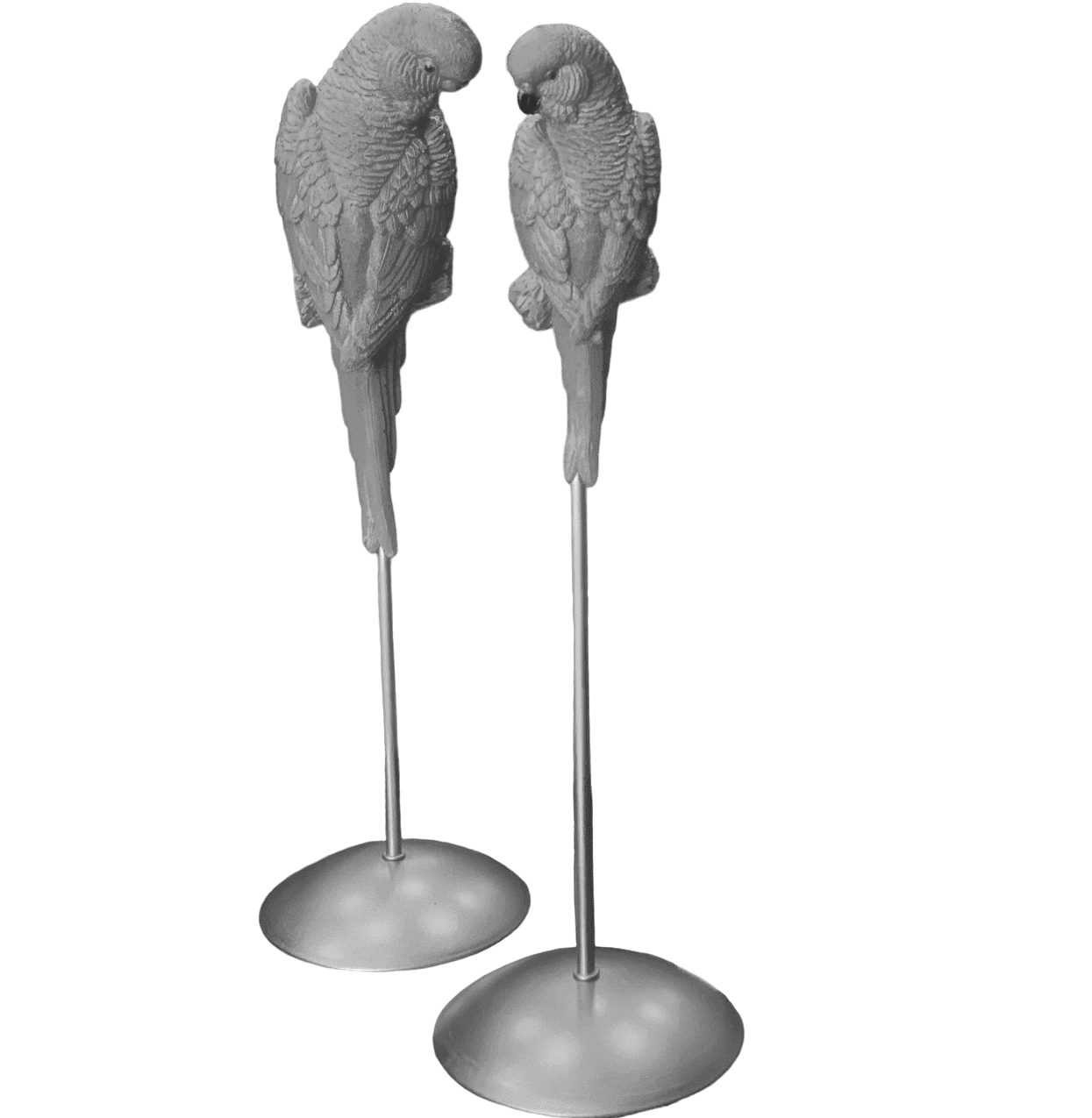 Parrot Statue Set, Tall Parrot Statues, Set of 2 Tall Parrots, Tropical Parrot Decor, Parrot Statues on Base, Tall Parrot Sculpture Set