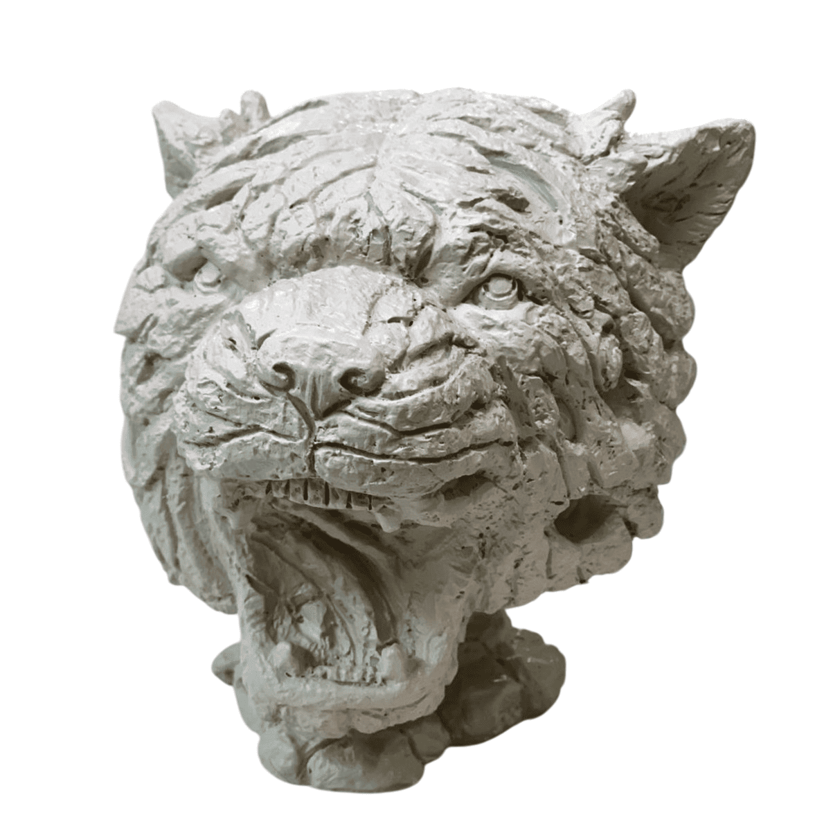 Roaring Tiger Head Statue, Fierce Tiger Sculpture, Tiger Head Bust Statue, Tiger Head Statue, Wild Tiger Head Statue, Tiger Face Statue