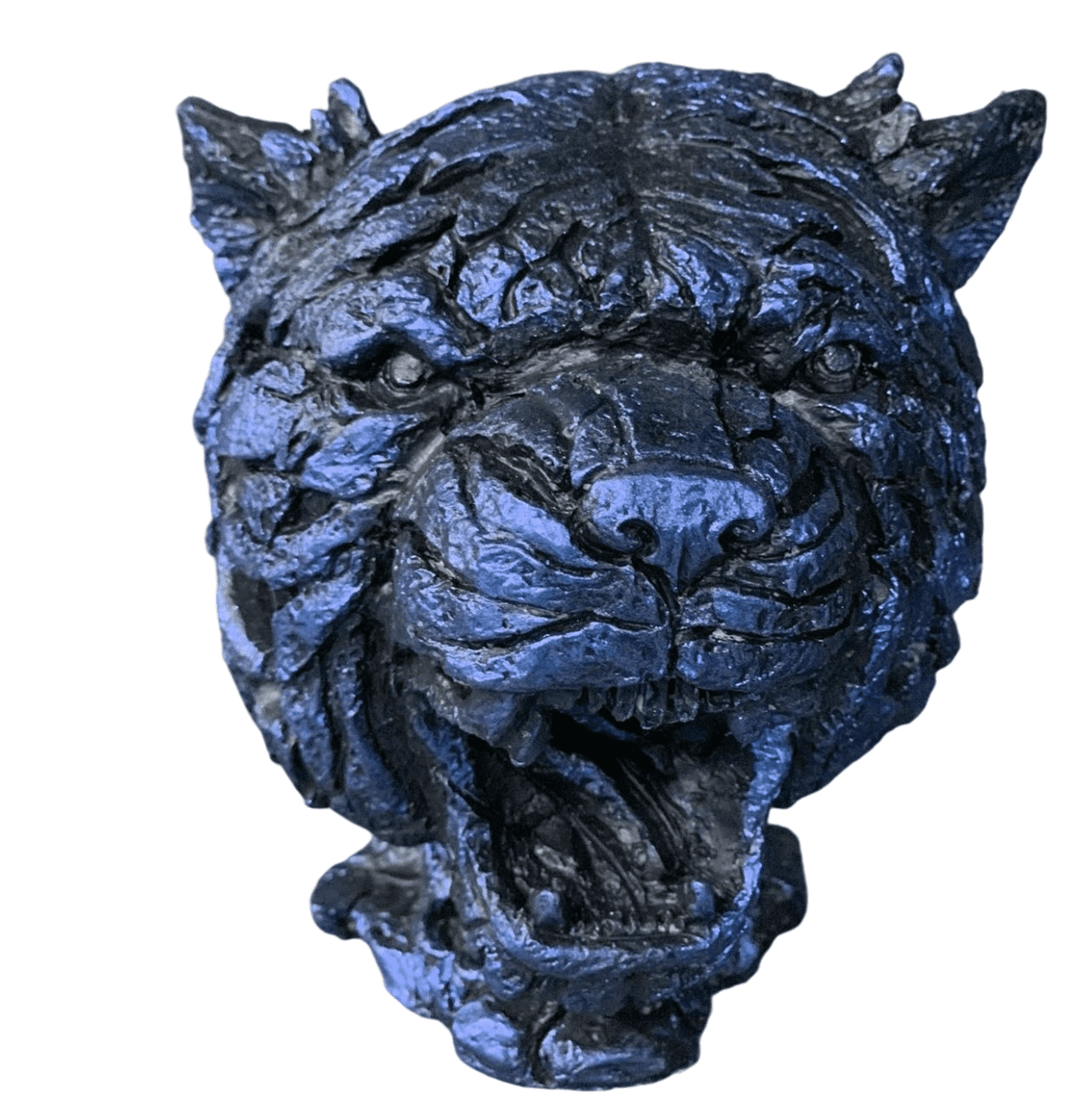 Roaring Tiger Head Statue, Fierce Tiger Sculpture, Tiger Head Bust Statue, Tiger Head Statue, Wild Tiger Head Statue, Tiger Face Statue